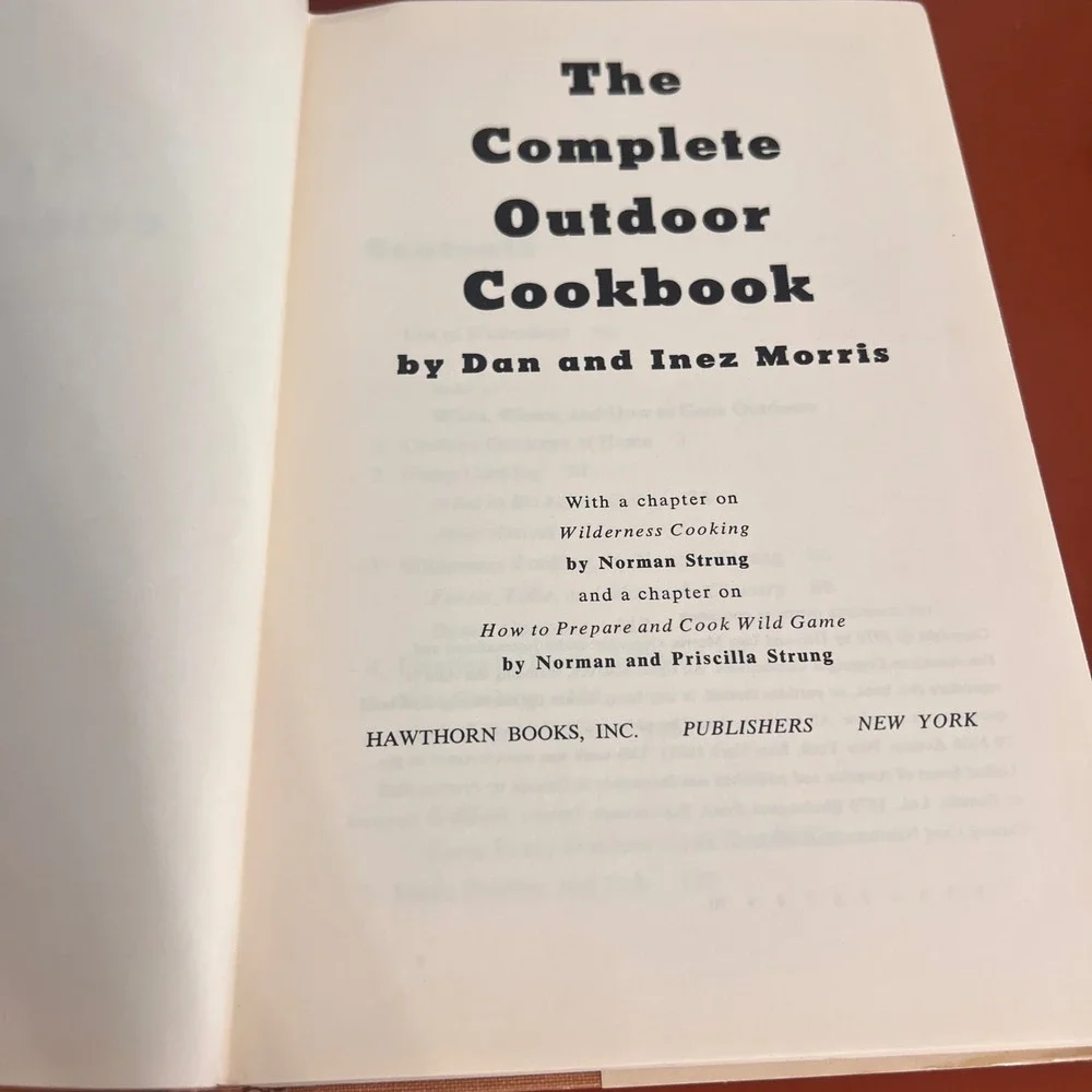 The Complete Outdoor Cookbook Dan Morris 1970 Hardcover Vintage First Edition